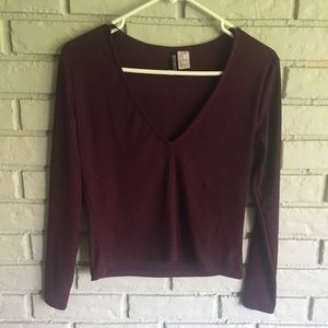 Maroon crop top